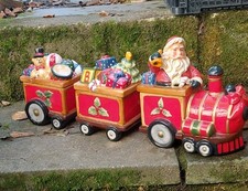 Santa's Train Ceramic Cookie/Sweets Train Christmas Decoration