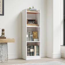 White Wooden Book Shelf Narrow