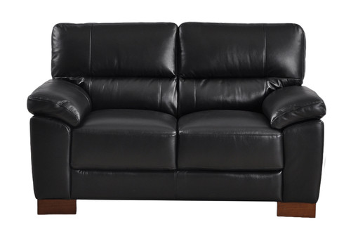 Genuine leather sofa set - set, black