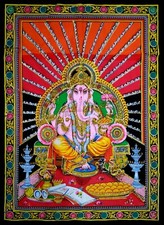 Lord ganesha indian tapestry - indian,