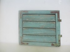 Antique Wooden French Window Shutter European Vintage Wood Old 15.5"H