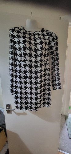 Mango dogtooth dress size - dress,