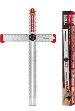 4-in-1 Drilling Positioning Ruler,T Square Woodworking Ruler,Marking Gauge Tools