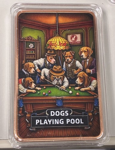 Dogs playing pool 5oz - dogs,