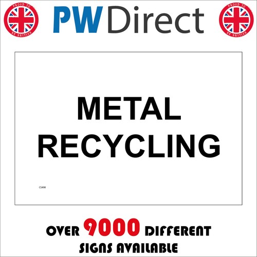 Sign metal recycling only - metal,