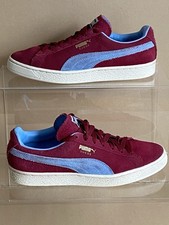 PUMA Suede Trainers Size UK 7 Burgundy & Sky