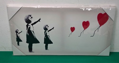 Banksy red balloon girl - red,