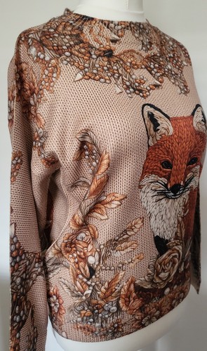 Fox graphic knit jumper - graphic,