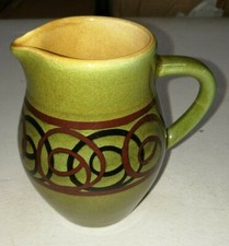 Vintage ~Brixham Pottery ~Devon ~Green Jug ~12cm Tall ~VGC (SS15)