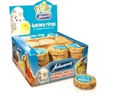 BUDGIE HONEY RINGS 25g - (x5 to x45) - Johnsons Bird Seed Treat Parakeet bp Food