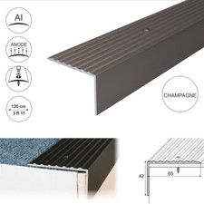Aluminium stair nosing - aluminium,