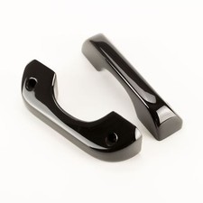 Classic Mini door pulls charcoal gloss black - door furniture handle pull pair