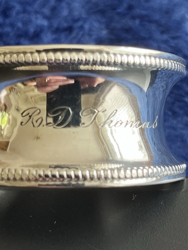 Sterling silver napkin ring - silver,