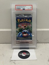 PSA 7 Base Set Booster Pack Sealed 1999 Venusaur Artwork - NM Thin Font