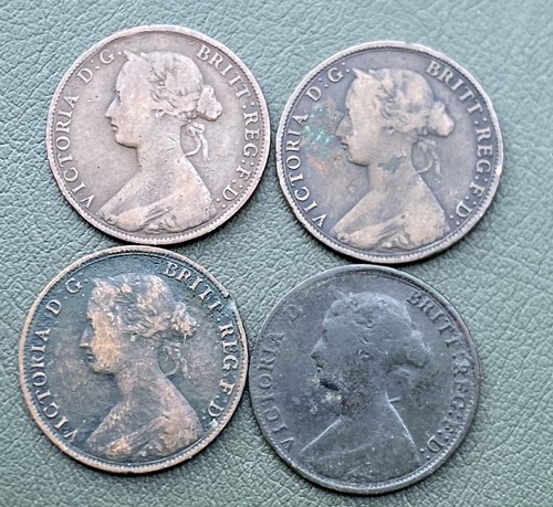 Victoria half pennies 1861 - half,