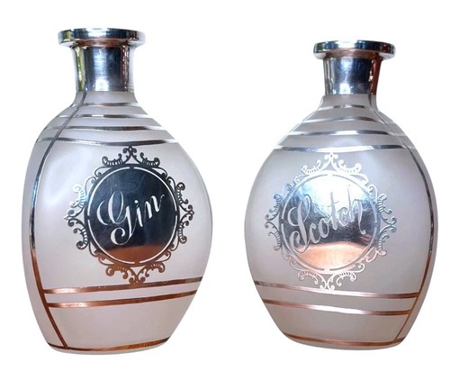 Art deco decanters - decanters, sterling