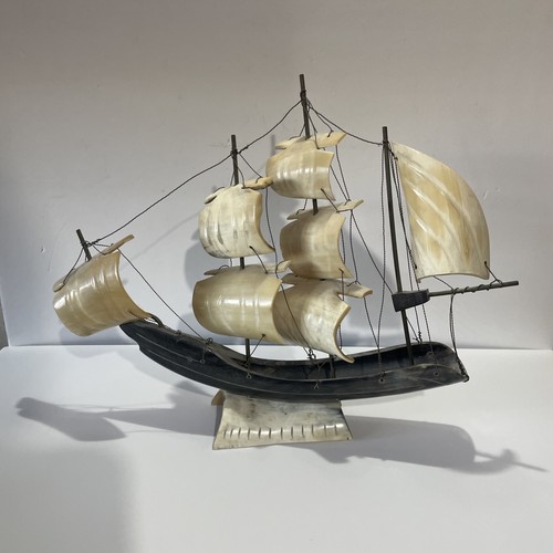 Vintage handmade horn - horn, sailboat