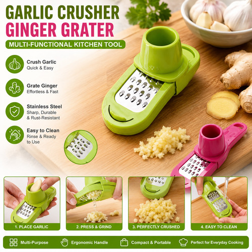 Manual garlic crusher press - garlic,