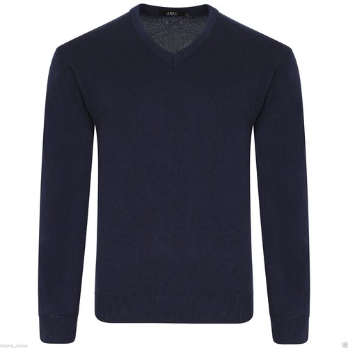 Mens plain knitted neck - knitted, pull