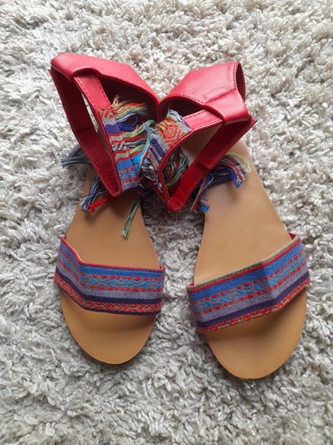 Womens ethnic fringe sandals - fringe,