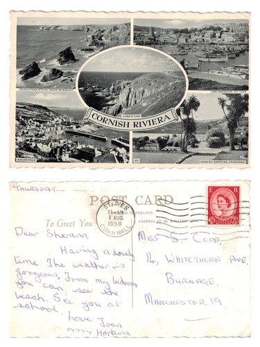Vintage postcard cornish - vintage,