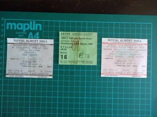 1980s bands used ticket stubs - bands,