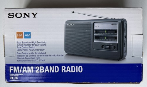 Sony icf black portable - icf-38,