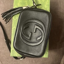 Gucci Black Leather Soho Disco Crossbody 100% Authentic Bag Very Good Condition