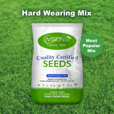 20kg Grass Seed Quality Lawn Seed Hard Wearing Play Areas Front & Back Ivisons