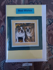 BW006 Handmade Personalised Best Wishes Card male female British Bulldog 6x4"