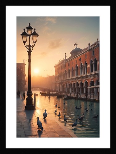 Soft venice canals framed - venice,