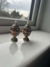 2x Faberge Eggs Egg Ornaments