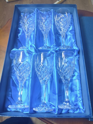 Set six rockingham crystal - rockingham,