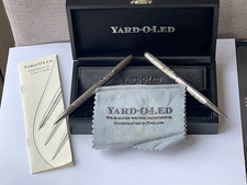 Superb YARD O LED Sterling Silver Boxed Ball Pen & Propelling Pencil Set (C329)