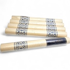 Vintage John Wilman Waddington Wallpaper x5 Cream Blue Foliate Rolls 80s/90s