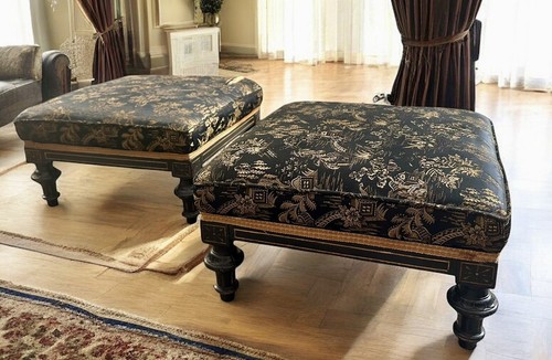 Pair victorian ebonised - pair,