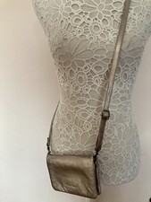 white stuff silver leather small cross body bag