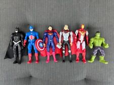6PCS Marvel Avengers Super Hero Figures Toys Cake Toppers Hulk Batman Super Man
