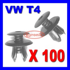 100x VW T4 T5 TRANSPORTER INTERIOR TRIM PANEL LINING CLIPS BLACK PLASTIC