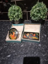 Russian Lacquer Vintage Boxes from Palekh "VASILISA" - Vintage Signed Boxed USSR