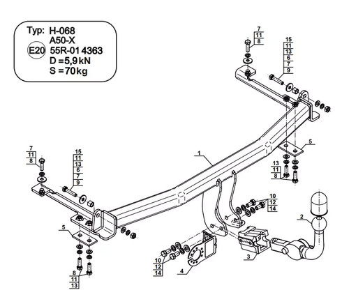 Detachable tow bar for honda - detachable,