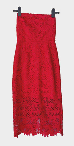 Topshop red lace dress - red,