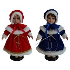 Porcelain doll in velvet