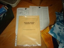 Thatcham Body Repair Manual Freight Rover Sherpa Van 1982