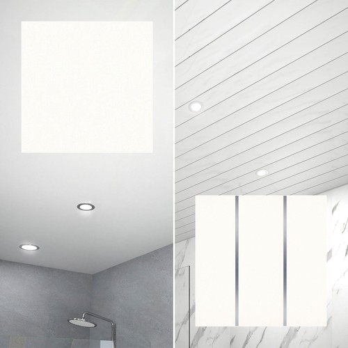 White pvc ceiling - white,