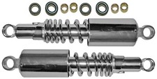 Rear shock absorbers to fit lightweight motorcycles pair 300mm chrome 12/10mm