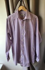 Pure Cotton Striped Shirt Red White & Blue 17 in Collar VGC Laine-Taylor