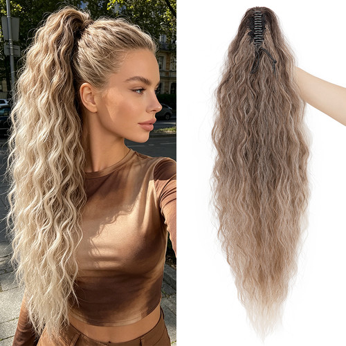 100 real human ponytail - real,