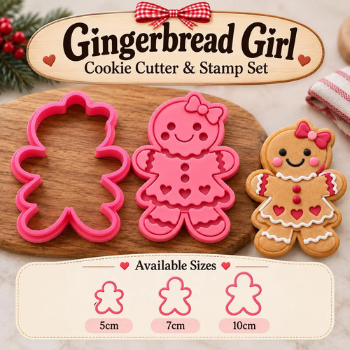Gingerbread girl cookie cutter - cookie,