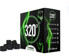 320° 2 kg Premium Shisha Hookah Coconut Charcoal Coal (27mm Cubes) for BBQ